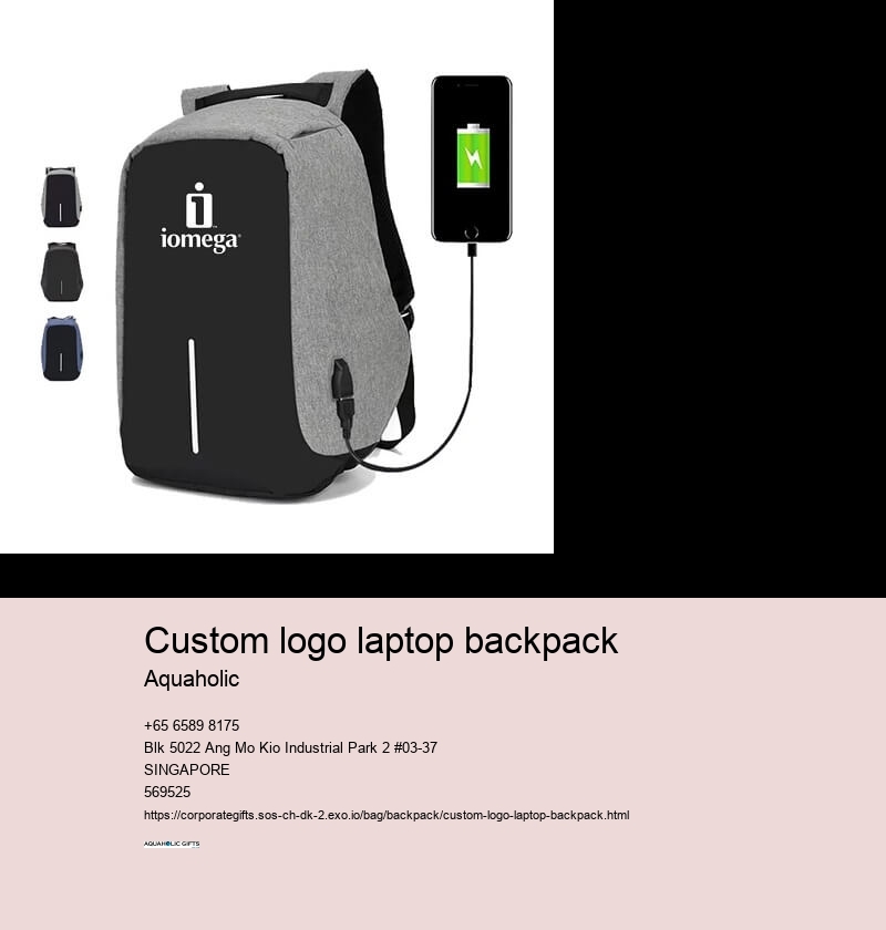 custom logo laptop backpack